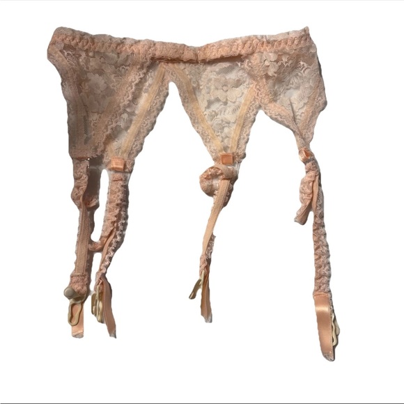 Vtg Dolores Promise Poirette Sz M Pink Lace Garter Belt ILGWU Union Made USA 60s - Picture 2 of 6